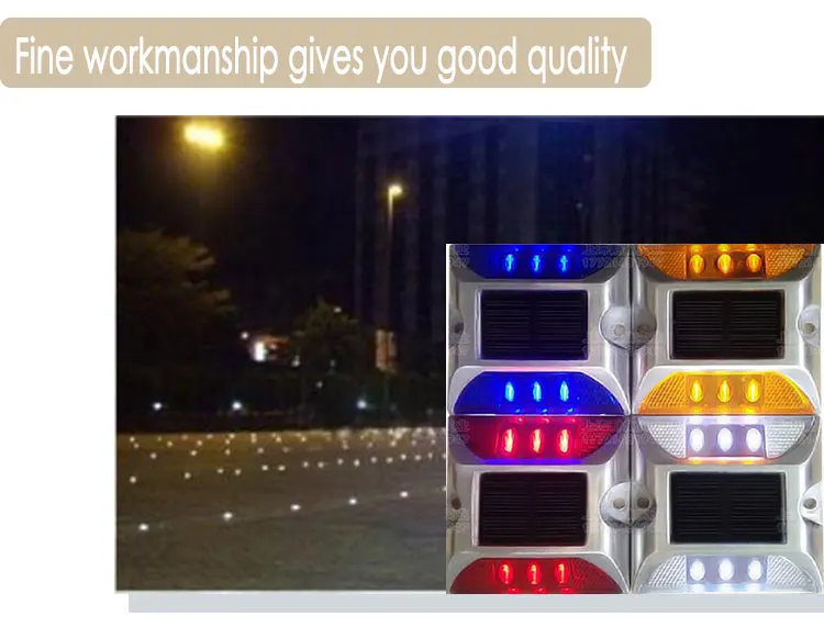 Aluminum Solar LED Cat Eye Reflective Road Stud Solar Road Stud Flashing Light