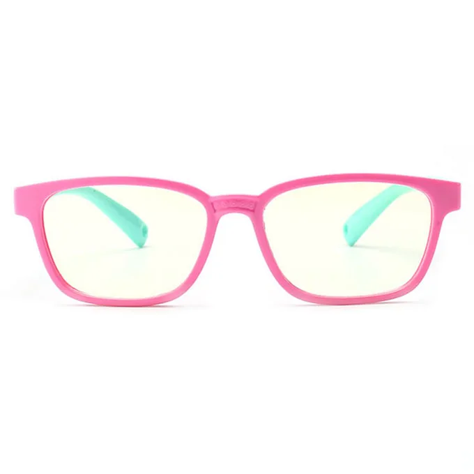Soft rubber Kid Eyeglasses Multi color Children Optical Frame anti blue light glasses