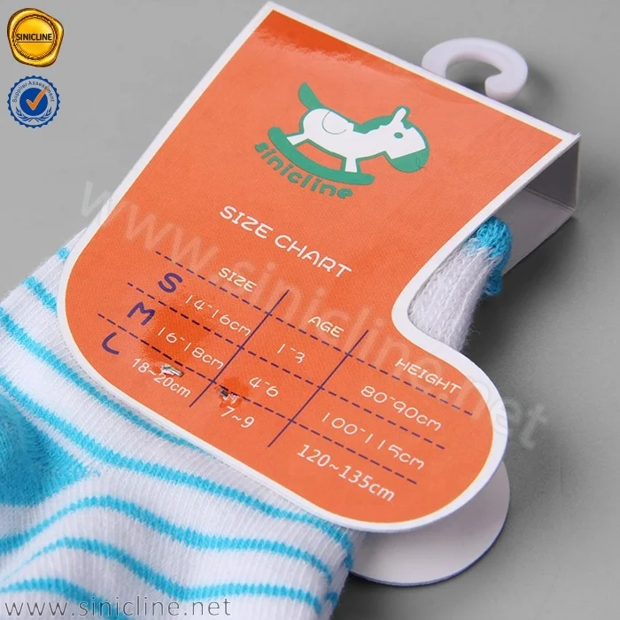wholes sales Plastic socks hanger /socks hook with printing paper tags