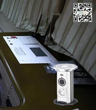 French style  IP44 Automatic Pop up Power Outlet hidden lifting desktop socket