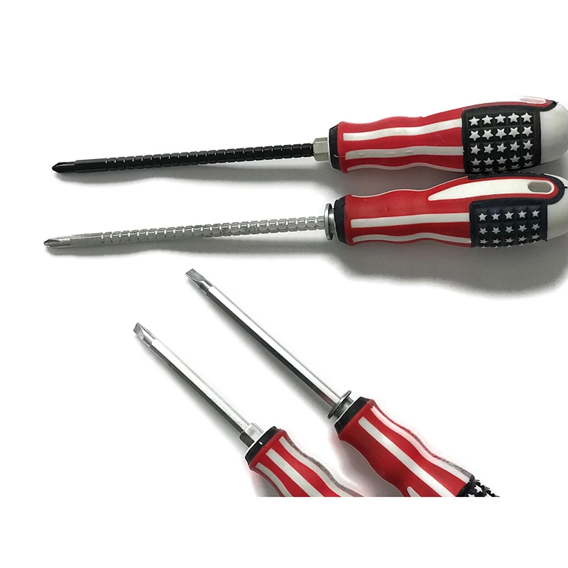 USA Screwdriver 2-in-One Combinations - Flat & Phillips Screwdriver Heads, Magnetic Tips, Heavy Duty Grip Home &ngth Screwdriver