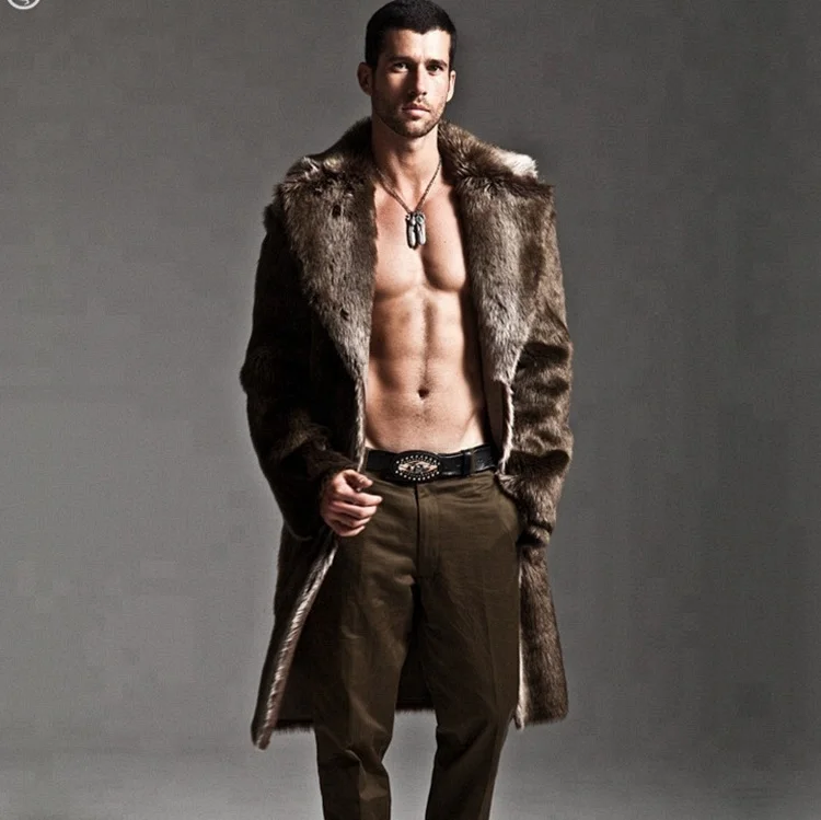 Factory direct wholesale clothes man winter faux fur coat