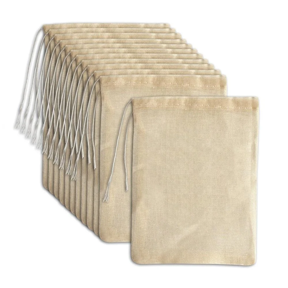 
Reusable Drawstring Cotton Bags, Herbs Cheesecloth Bags, cotton packing bags 