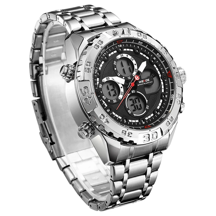 Weide watches men wrist quartz luxury high quality stainless steel sports watches wholesale