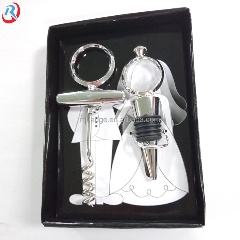 custom own logo cheap metal high quality wine bottle stopper/cork