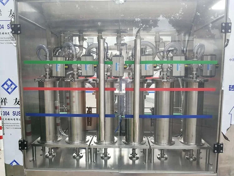 automatic linear oil filling machine piston filing machine 6 nozzles
