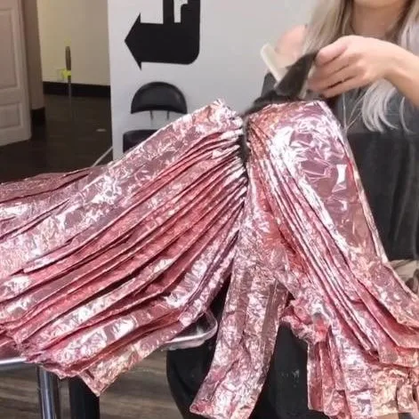 Disposable salon printing hairdressing foil aluminium foil roll or sheet 120mm 150mm