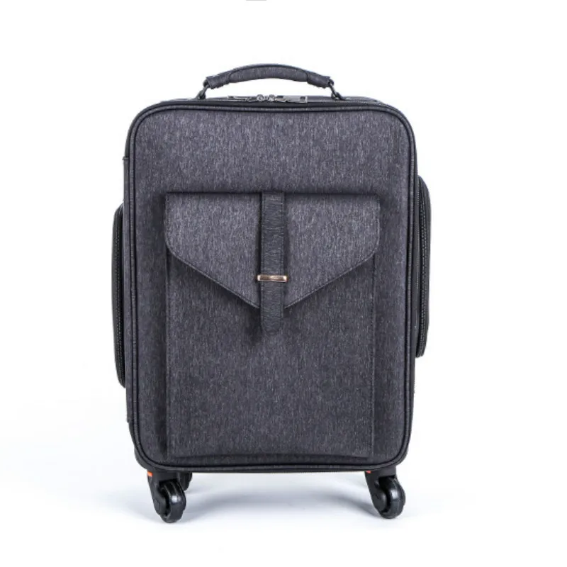 Rolling Makeup Case Trolley 2 in 1 Travel Cosmetic Train Cases on Wheels 4 spinners