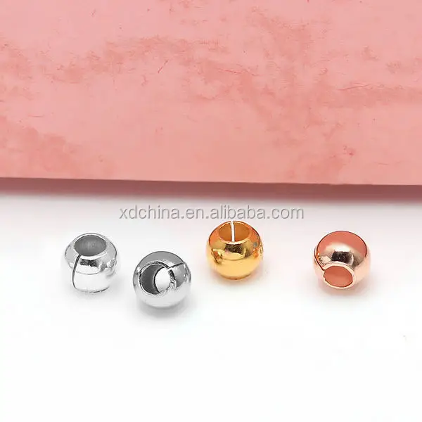 XD p815 3/4/5mm sterling silver crimp bead 925 sterling silver open beads 925 sterling silver coated beads