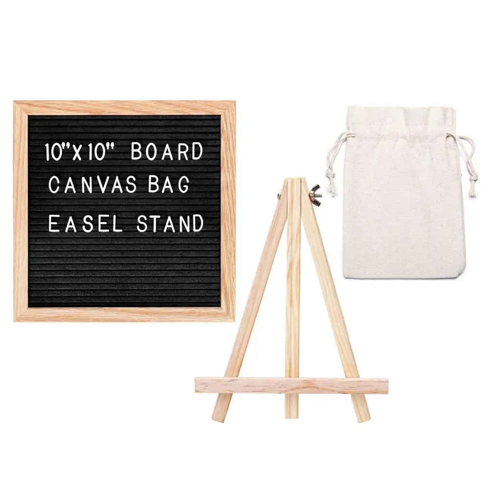 Felt Letter Sign Board 10 x 10 inches with plastic letters