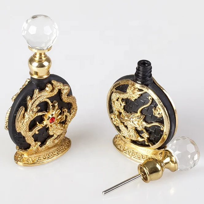 8ml Metal Dragon Perfume Bottle Empty Glass Essential 0il Refillable Bottles Ornament Home Table Decoration Gift#59657 and#59652