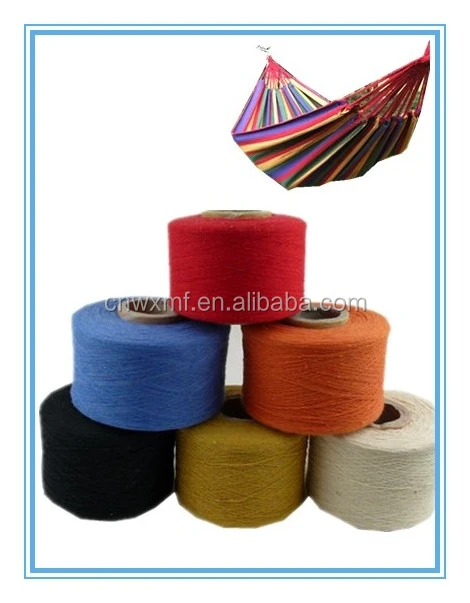 wholesale cotton regenerated yarn blended yarn for weaving camp tent hammock yarn