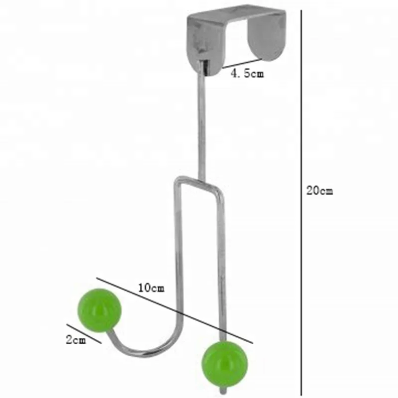 
multifunctional Durable metal with chrome finished twin over door hook hanger holder hook cupboard mug holder 