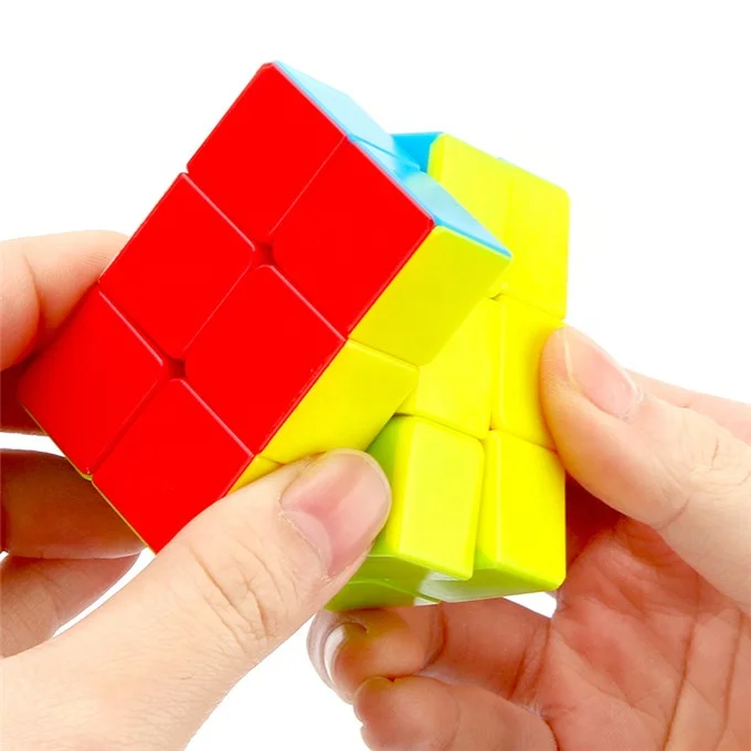 Wholesale Customized Good Quality 2x3x3 toy plastic stickerless puzzle game kids cube