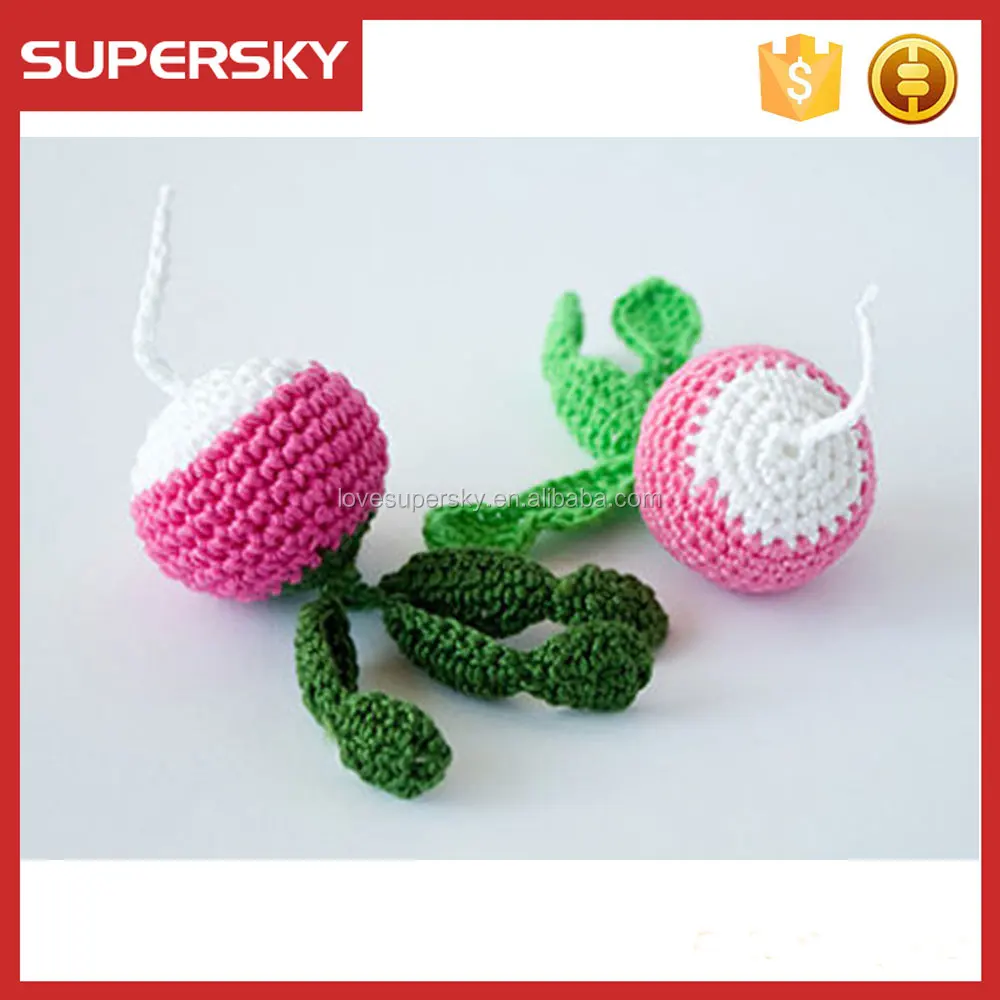 T208-6 Hot hand knitted amigurumi plush toys for baby