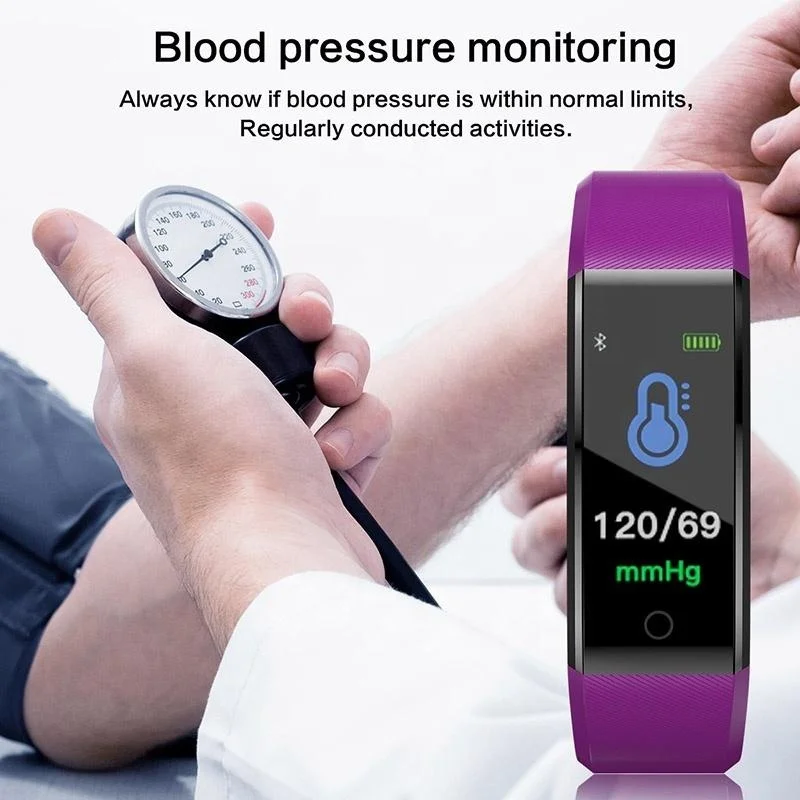 Health Bracelet Heart Rate Blood Pressure Smart Band Fitness Tracker Smartband Wristband