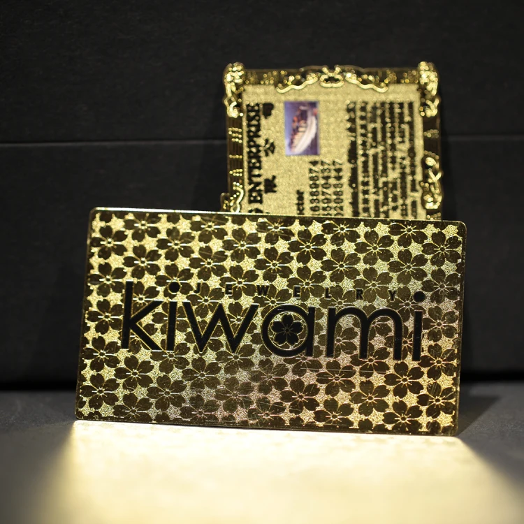 Custom Name Logo Casting Gold Luxury Aluminum Business Stainless Steel Mirror Card Metallic Card Metal Custom Card Business