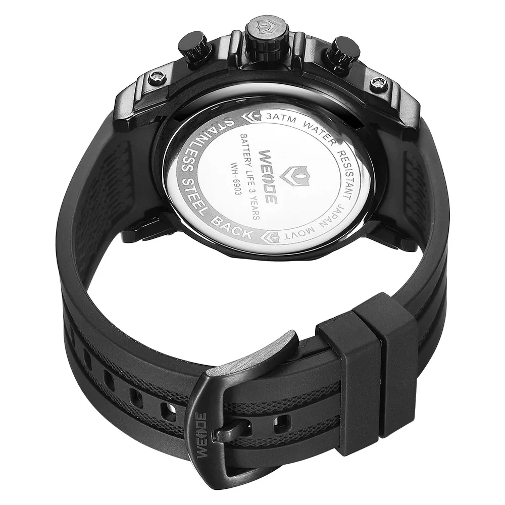 WEIDE WH6903-5C Clock Luxury Mens Watch Silicone Sport Dropshipping New Design Cool Horloge Watches Men China Watch Factory