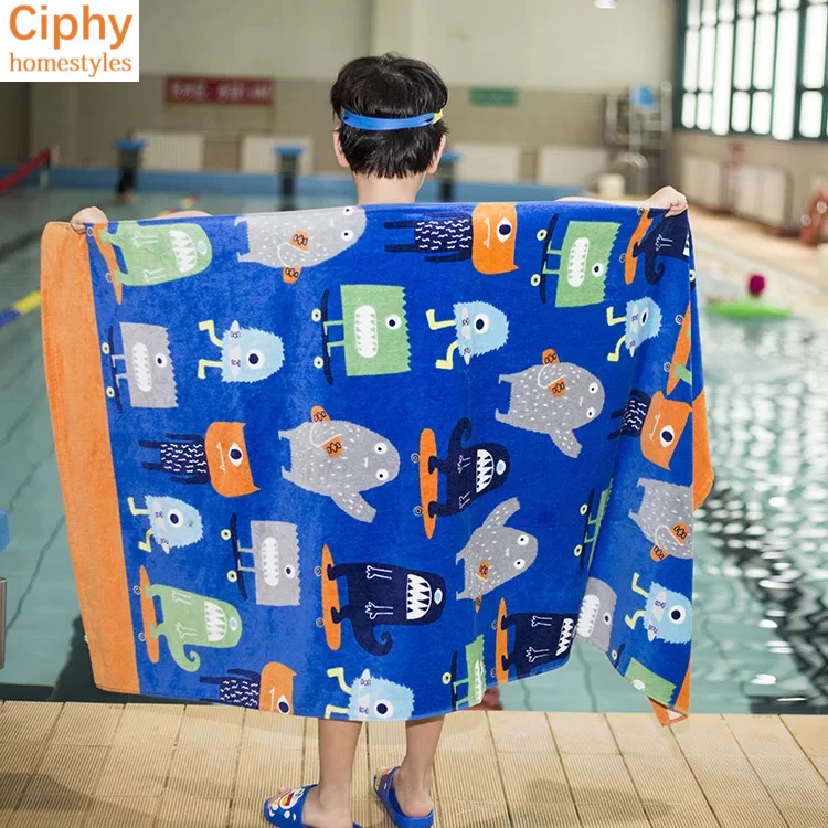 
100% Cotton Velour Terry Soft Quick Dry Lightweight Absorbent and Plush Children lovely Beach Towel Face Towel Hand towel Swi 
