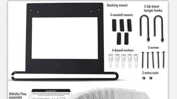 Marathon running race bib holder display