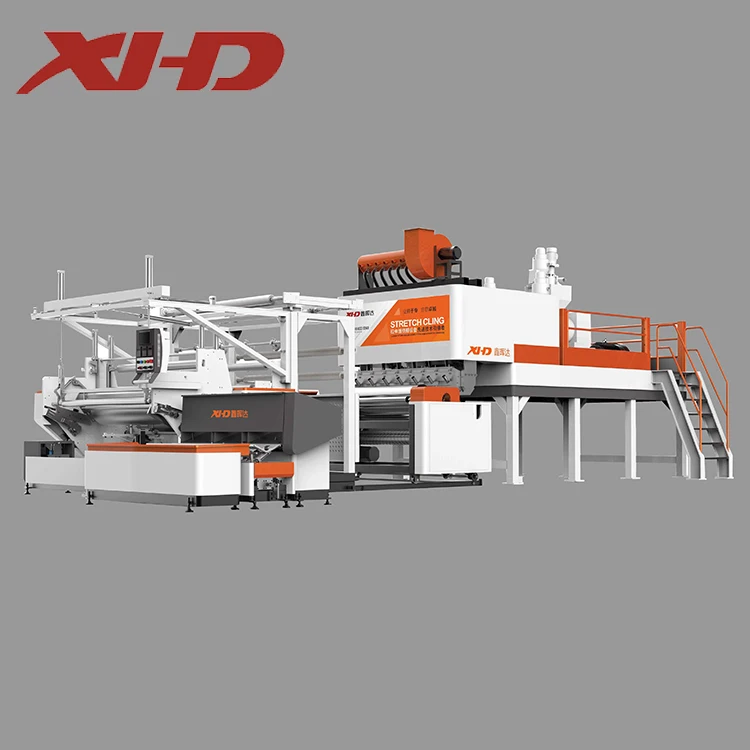 3 layer co-extrusion high speed stretch film making machine