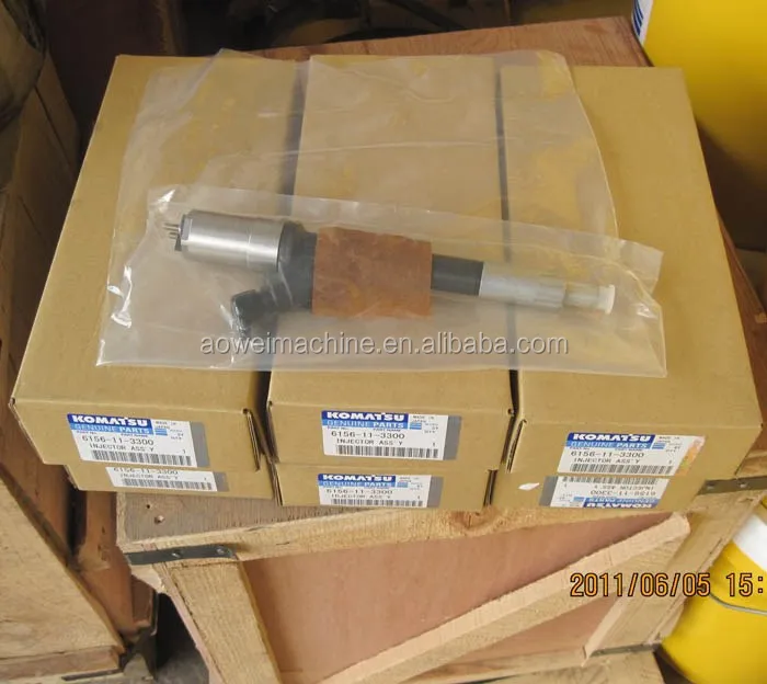 Original PC300-8 injector assy,6745-11-3102,DENSO 0445120236,BOSH 0 445 120 236