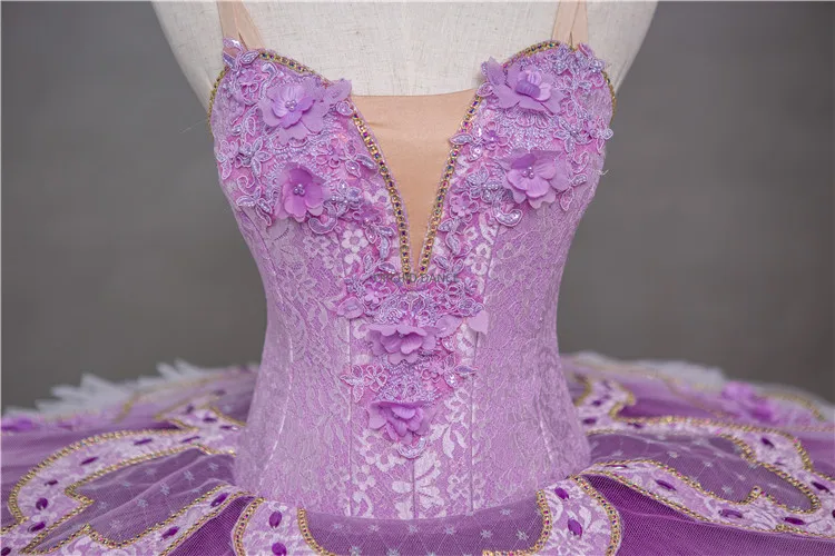 Professional High Quality Unique Design Ballet Costume Girls Purple Ballet Tutu