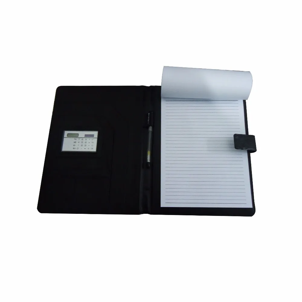 
PU leather custom restaurant menu book with writing pad 