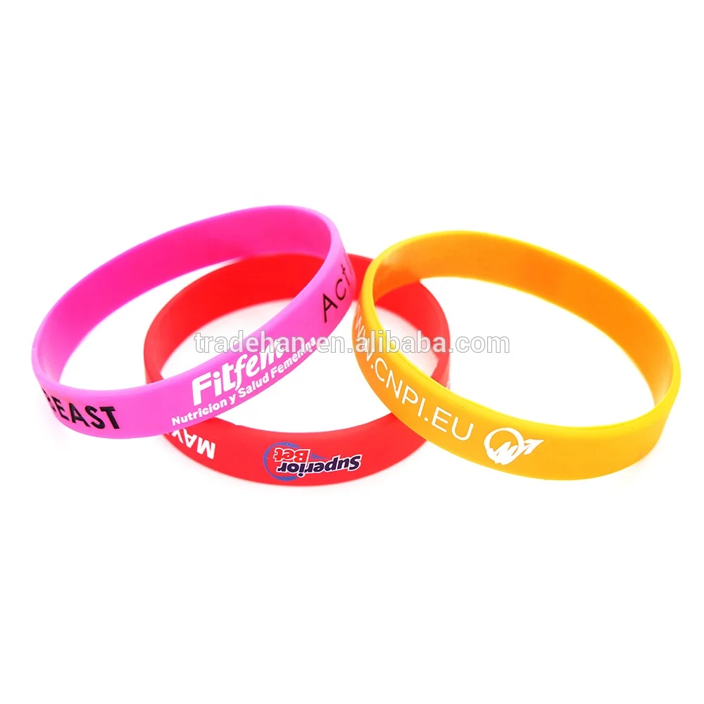 Wristband machine make custom silicone wrist band and rubber bracelets printed logo