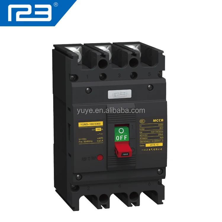 AC черный цвет литой корпус электронного выключателя/MCCB 250A
