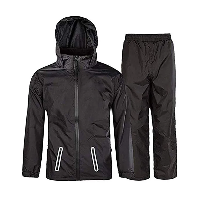 Rain Suit for Kids Waterproof Rainsuit Hooded Rainwear (Jacket & Trouser Suit)
