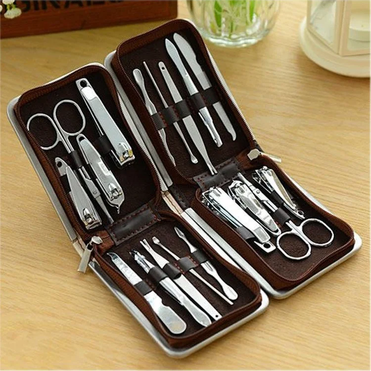 Melason 9 Pieces Professional Cheap Stainless Steel Nail Cuticle Clipper Scissors Cutter File Manicure Pedicure Tools