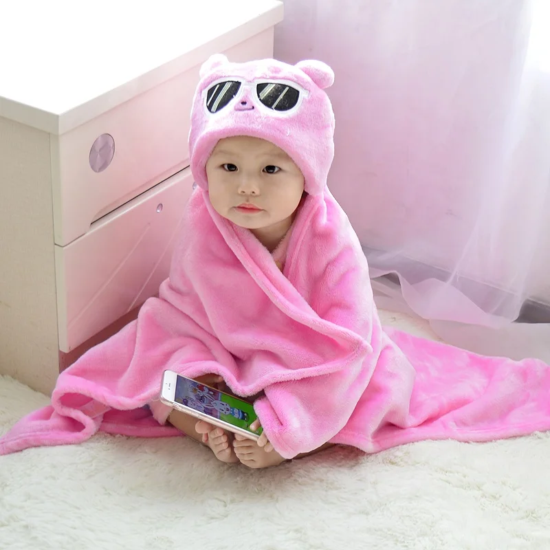 
Lovely Different Styles Wholesale Cheap Flannel Baby Hooded Towel 