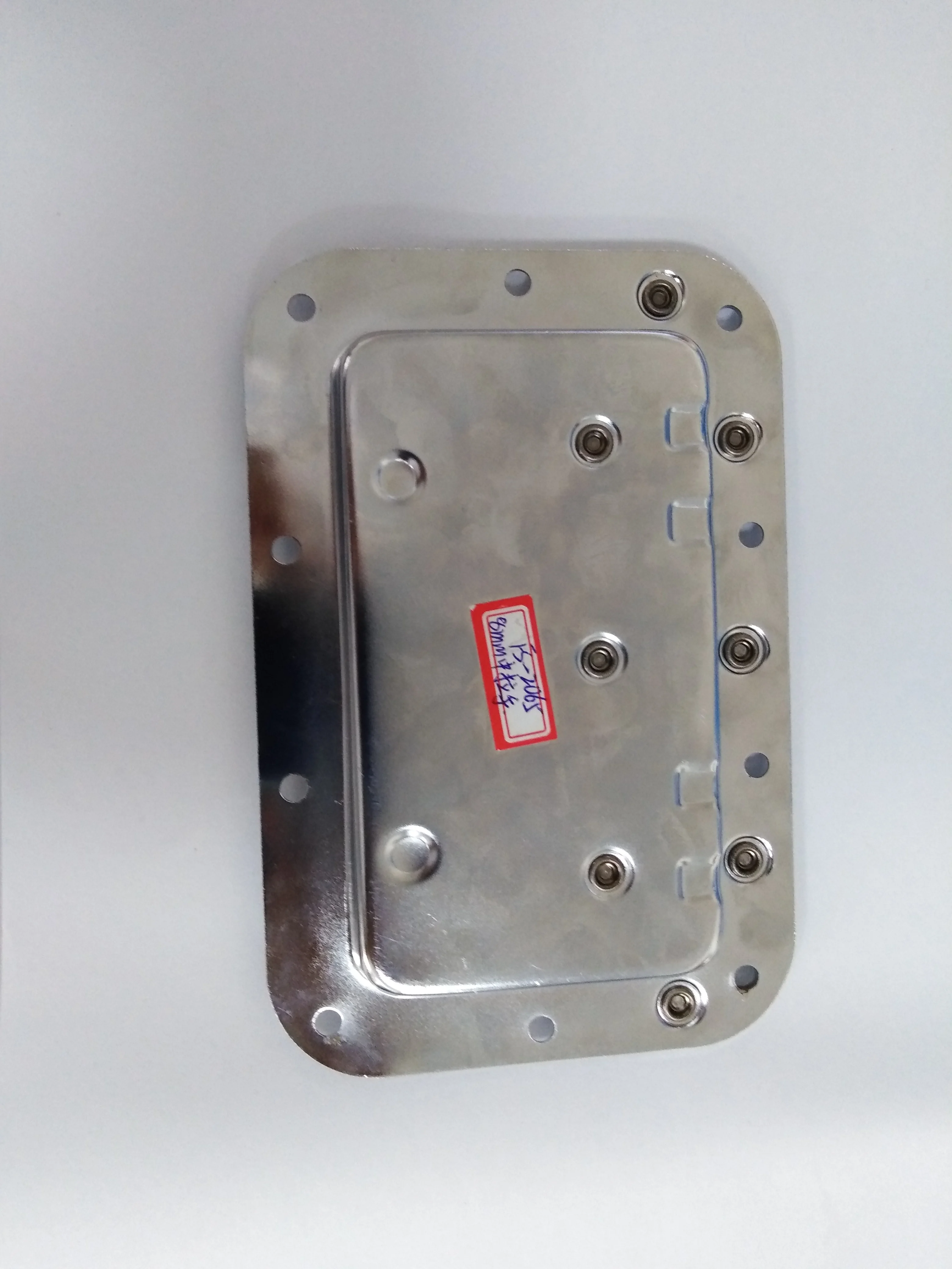 Recessed dish handle spring loaded handle in black grip for flight case