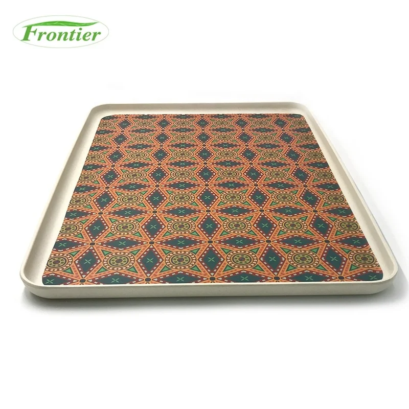 Eco Bamboo Fiber Customer Design Serving Cheap Bamboo Tray