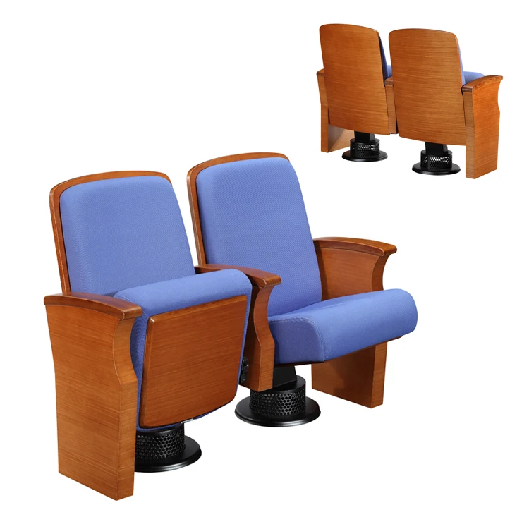 China Factory Direct Wooden Auditorium Armchair Used Church Folding Seating Chair