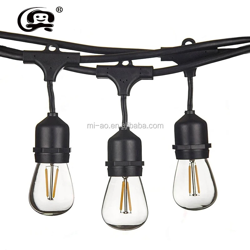 
14.4M Globe String Lights Clear LED Bulbs Energy Saving Pergola Fairy Lights Festoon Patio Strong String Lights 