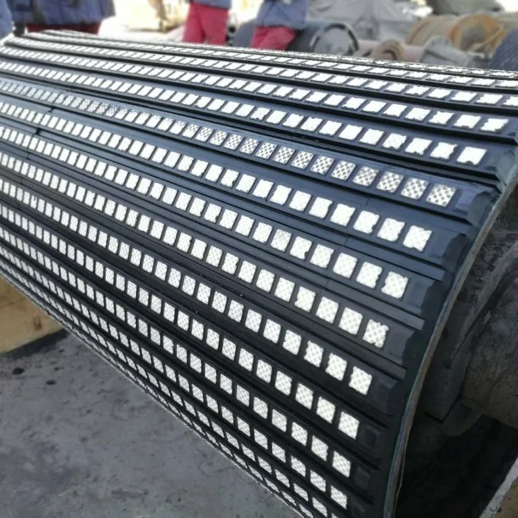 10 12 15 20mm Conveyor Drum Pulley Rubber Diamond Lagging Sheet