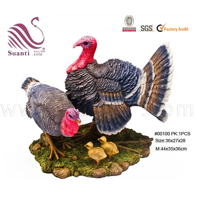 Unique 2018 Hand Painted Colorful PolyResin Statue Love Birds Mandarin Duck