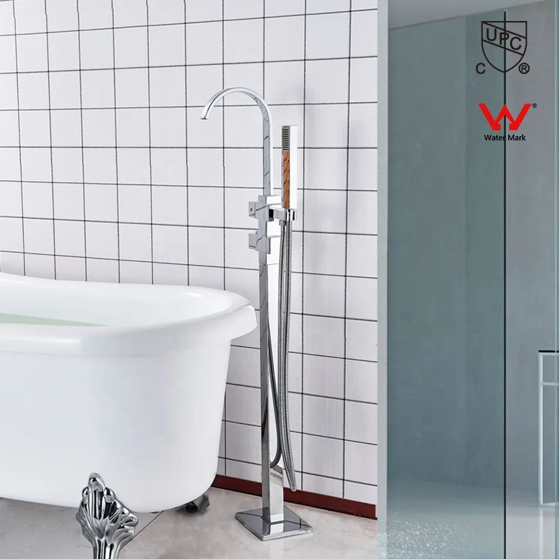 
Yizon Chrome Thermostatic Bathtub Faucet Free Standing Single Handle Bathroom Waterfall Shower Tub Faucet SPA Mixer Tap 