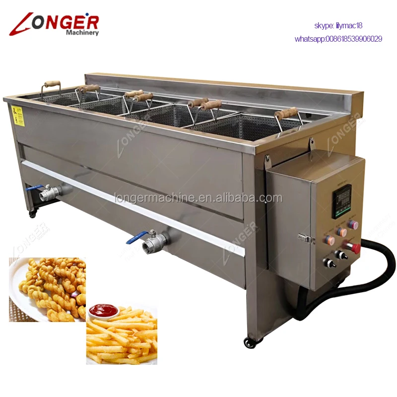 Semi-Automatic Fried Snack Food Onion Peanut Almond Frying Machine Noodle Fryer Machine