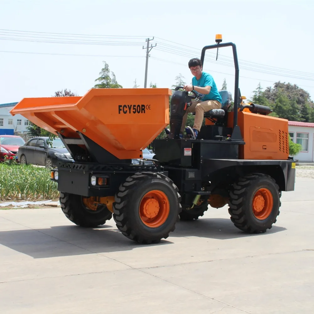 FCY50R Front tipping type 5 tons mini site dumper truck 4wd