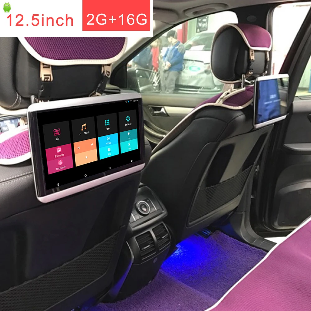 
Universal car Android headrest 12.5 inch car monitor rear seat lcd monitor 