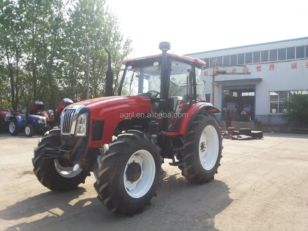 new design hot sale farm tractor 1204 120Hp 4 WD, air conditioner,shuttle shift, use YTO,DEUTZ engine front loader back hoe