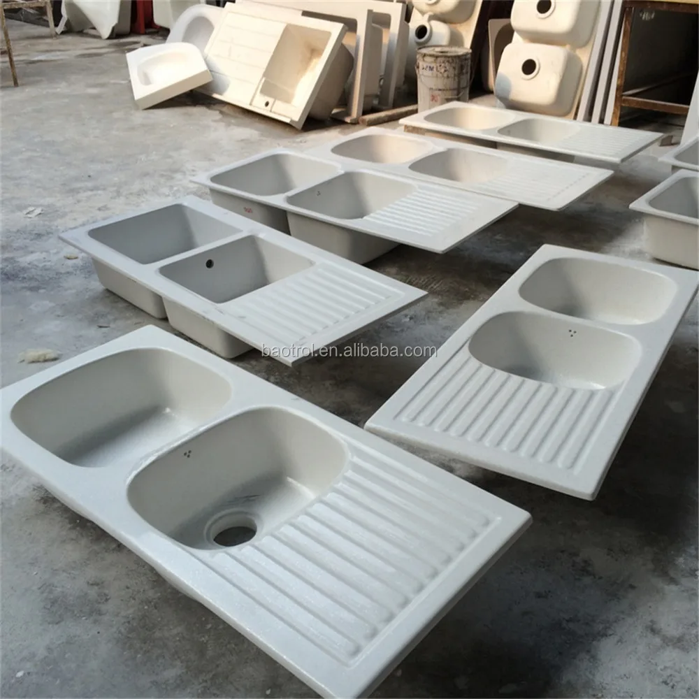 acrylic integral kitchen sink(BAS-004)/solid surface integrated sink