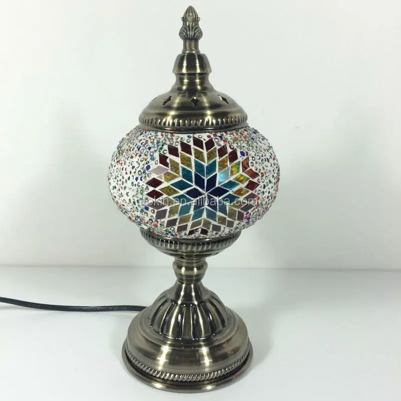 2015 New Design home decorative Made in China (TC1M01-2015) glass Handmade Mosaic Art Turkish table Lamps