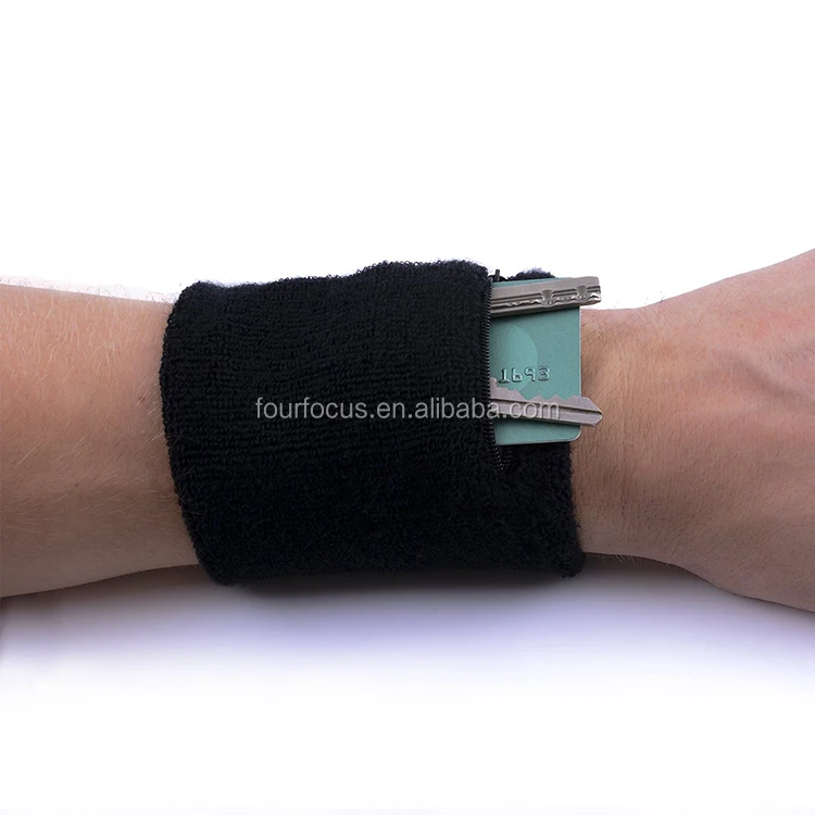 Хлопковый бумажник на запястье с водонепроницаемым карманом на молнии