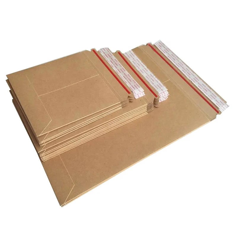 Fully Recyclable Brown Cardboard Paper Envelope Custom Size for Mailing Apparel Crafts Stickers Ties Candles Colorful Blank Logo