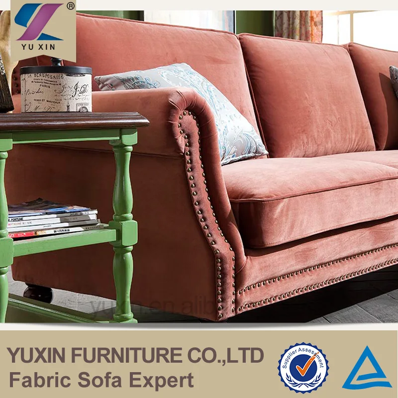 American style sectional sofa set design red colors