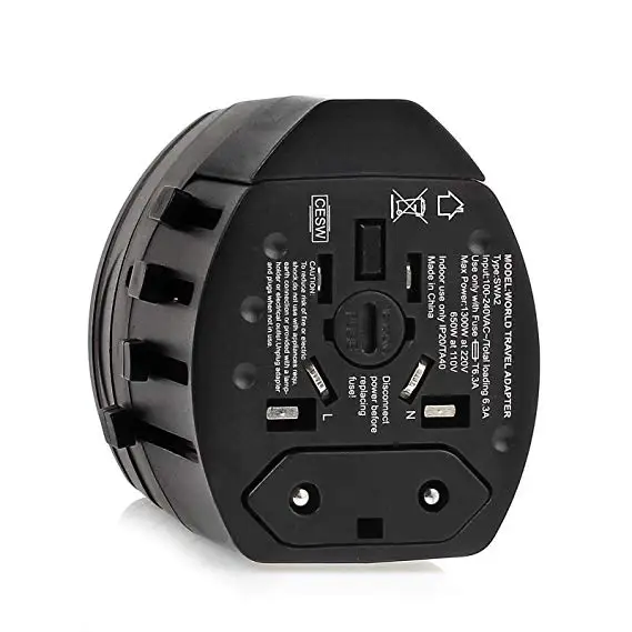 Hot sell UK US EU AUS multi plugs universal travel adapter with usb